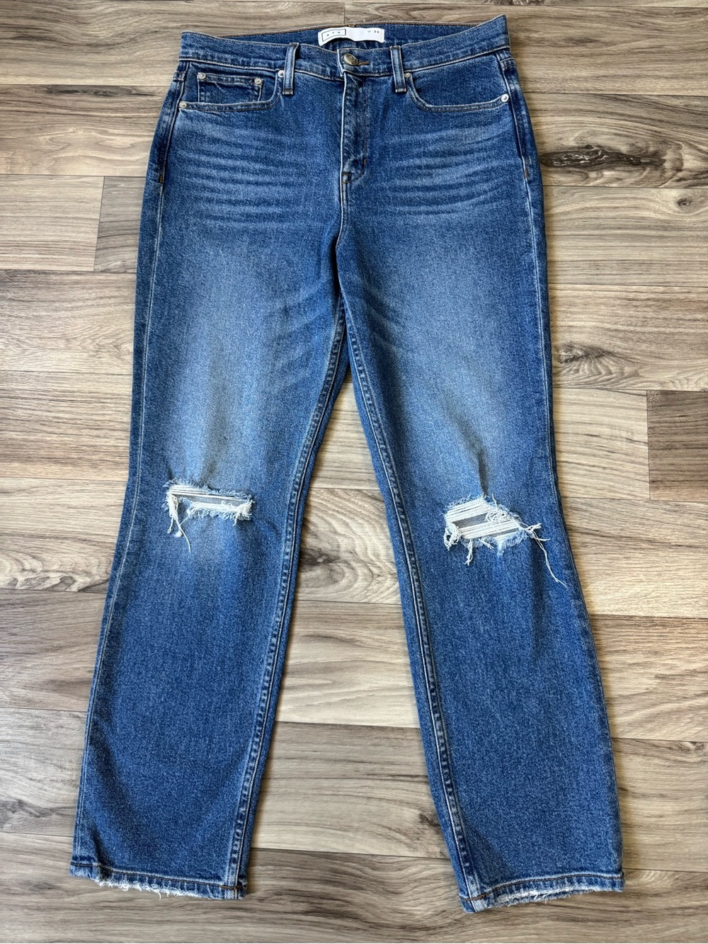 AYR The Yes Yes Yes Distressed Denim Jeans Size 30